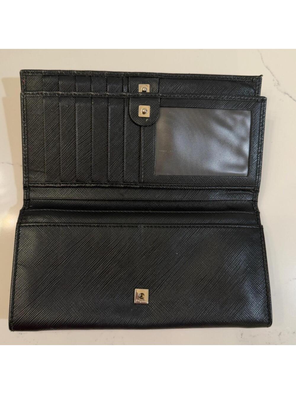 Salvatore Ferragamo Gancini Logo Long Black Leather Continental Wallet - Picture 8 of 15